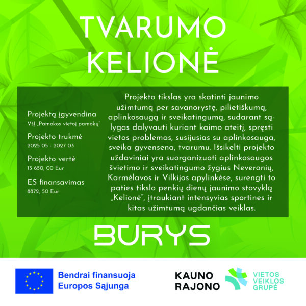 Tvarumo KELIONĖ